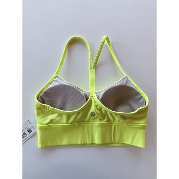 NWT Lululemon Flow Y Nulu Bra *Light Support, A–C Cups in Electric Lemon Size 6 - Picture 8 of 15